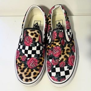 Vans Classic Slip On - Animal/Rose Check